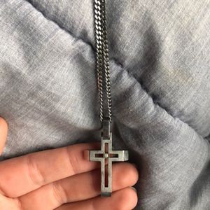 stainless steel cross necklace